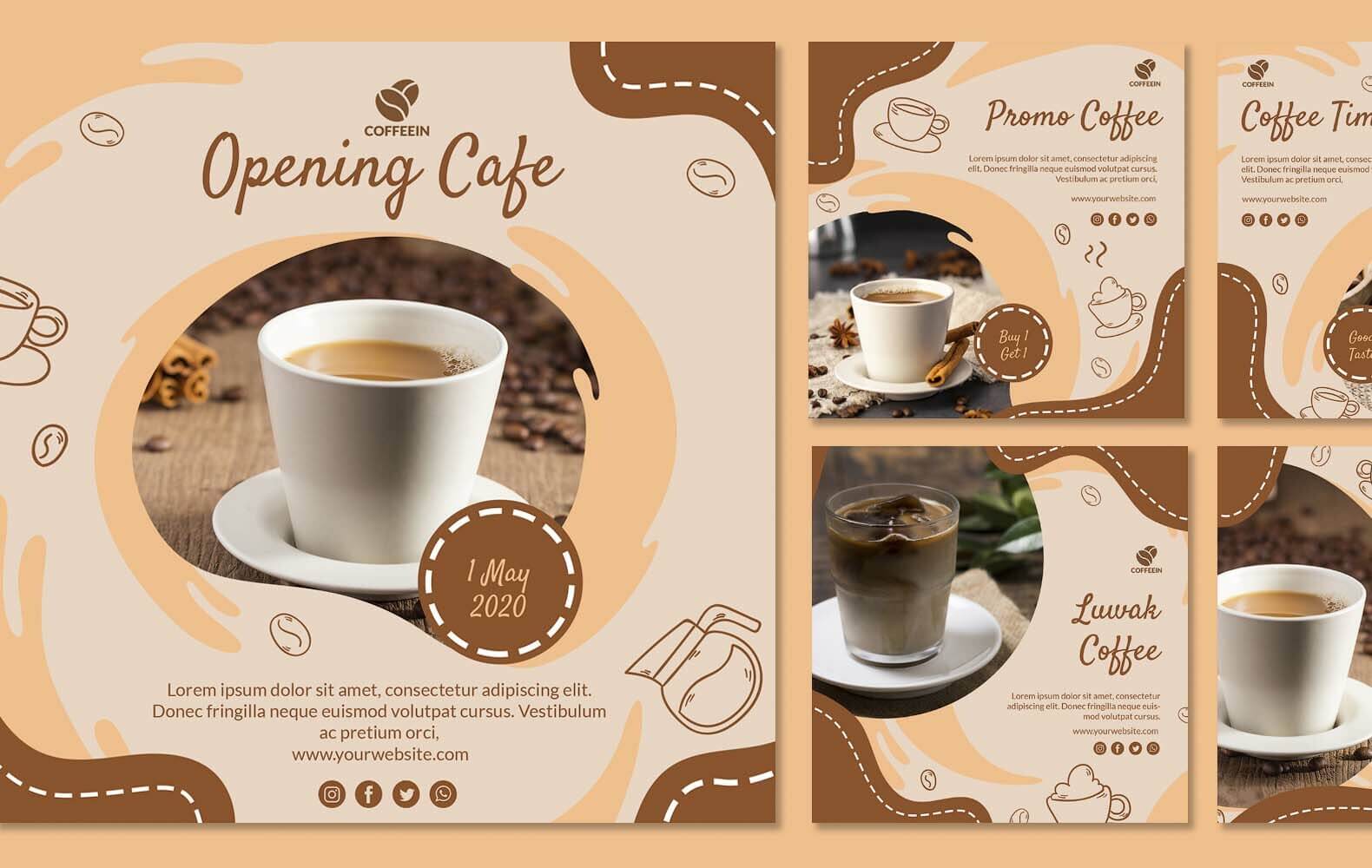 Дизайн-концепт «Кофе-бар» (PSD)