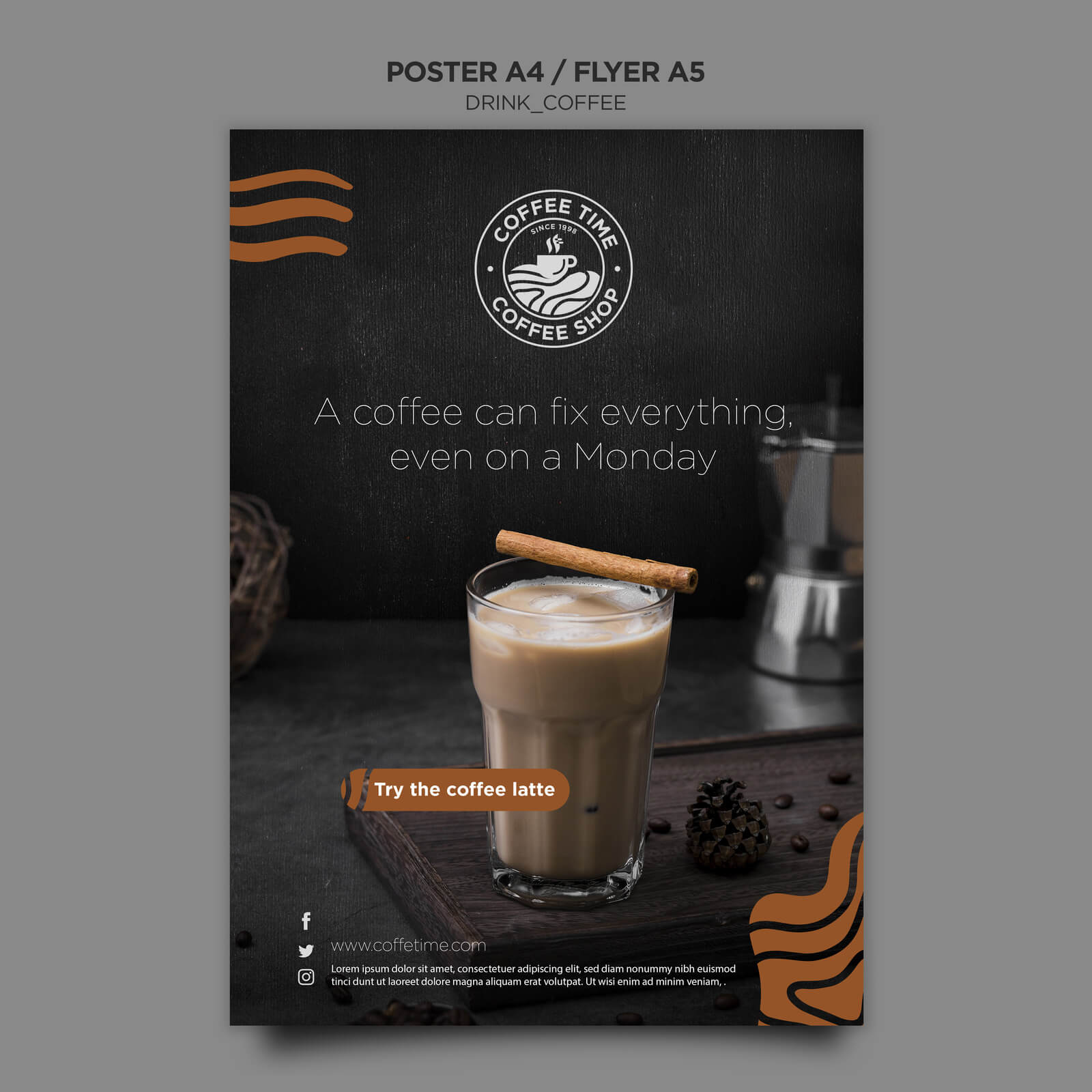 Дизайн-концепт «Кофе» (PSD)