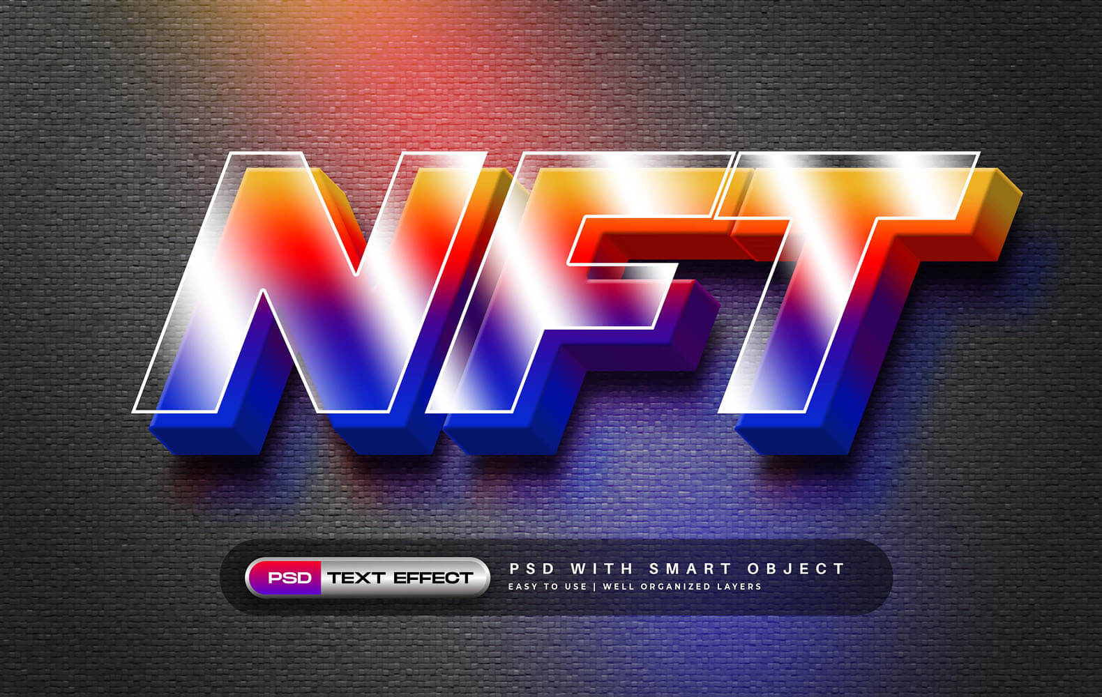NFT Текстовый эффект (PSD)