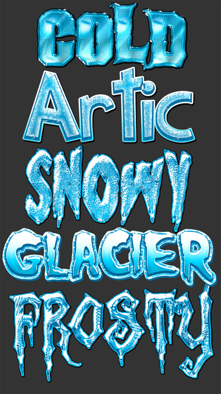 Ice Text Effect Styles