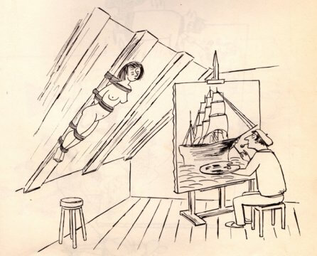 Обнаженная модель в представлении художника и реальности