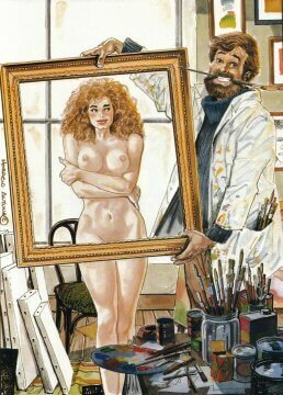 Обнаженная модель в представлении художника и реальности