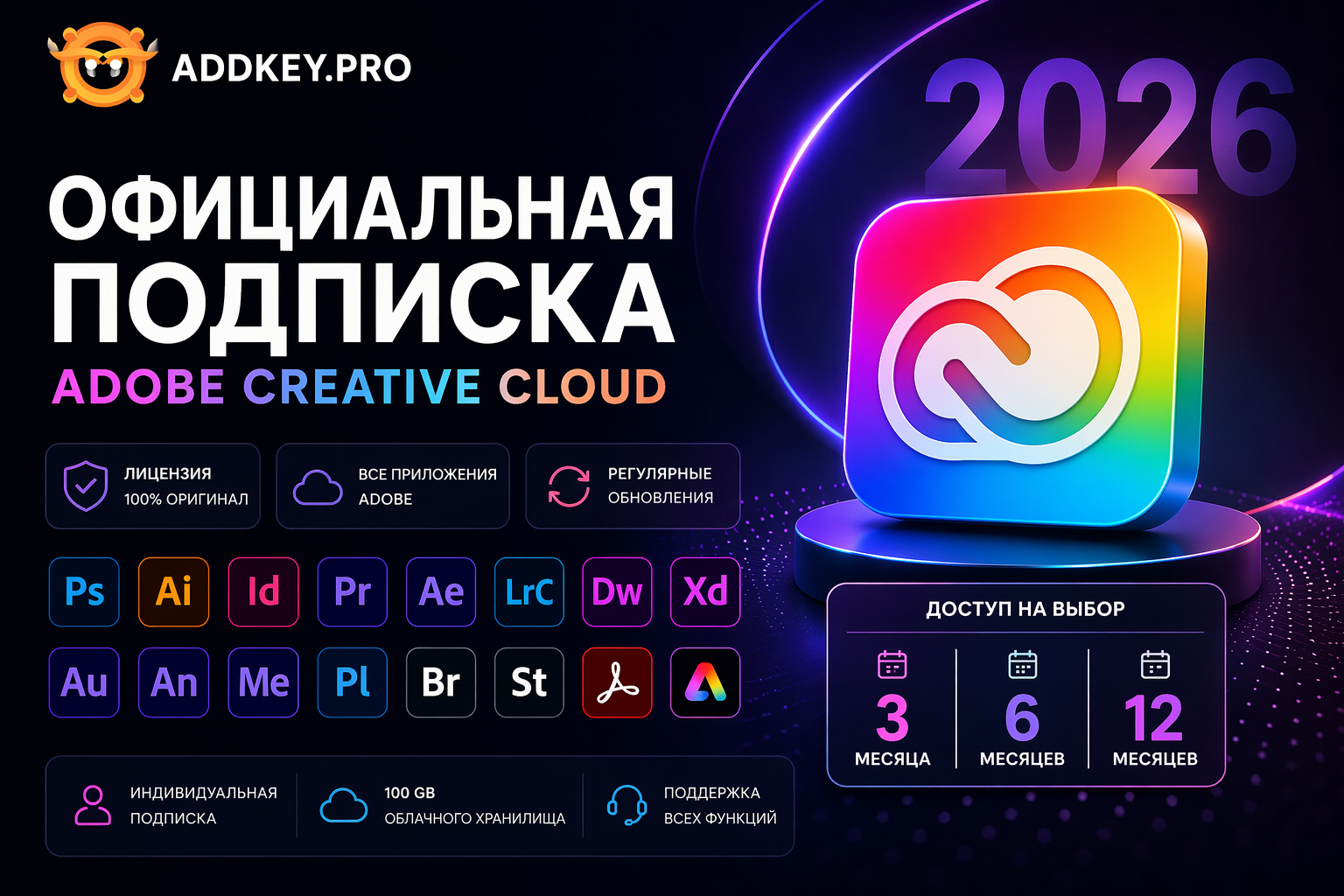 Как купить лицензию Photoshop (Adobe) в 2026 году в России