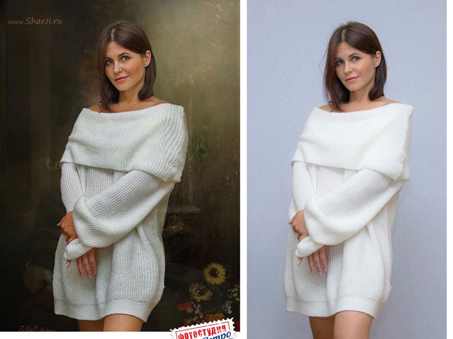 Художественная обработка фото до и после Photoshop