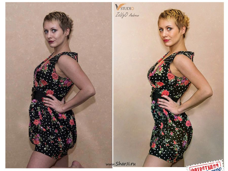 Художественная обработка фото до и после Photoshop
