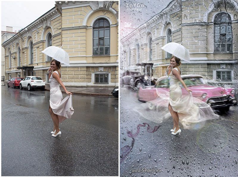 Художественная обработка фото до и после Photoshop
