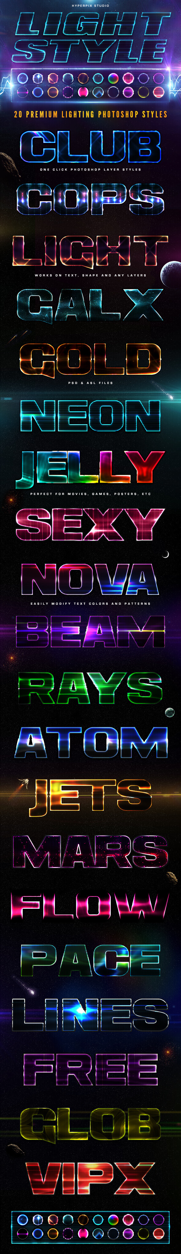 Неоновый микс. Наборы для Ps