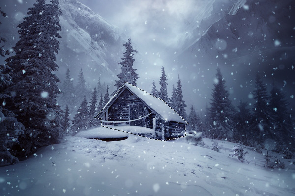 Зимняя обработка фотографии в Фотошоп
