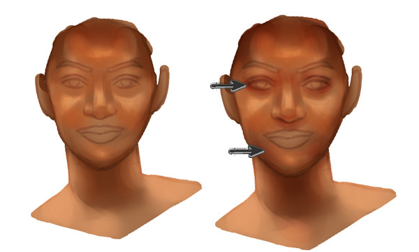 Как рисовать кожу лица