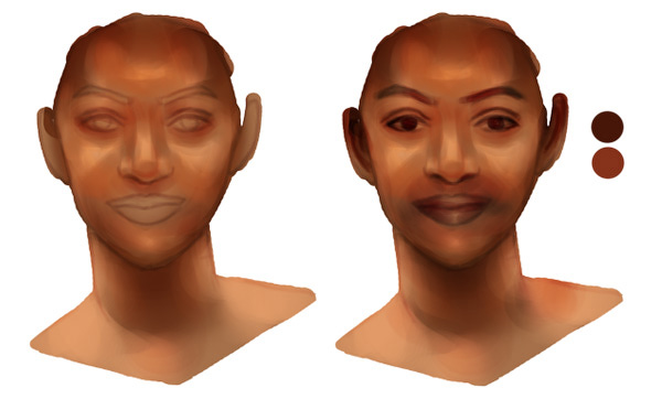 Как рисовать кожу лица